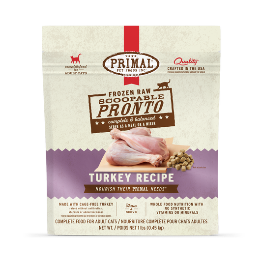 Frozen Raw Scoopable Pronto Cat Food - Turkey Recipe