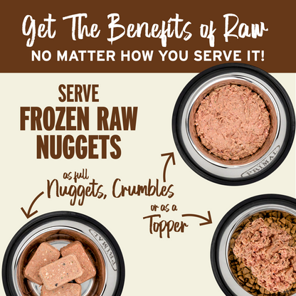 Frozen Raw Nuggets Dog Food - Beef Recipe