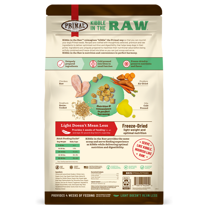 Kibble in the Raw Dog Food - Chicken Recipe