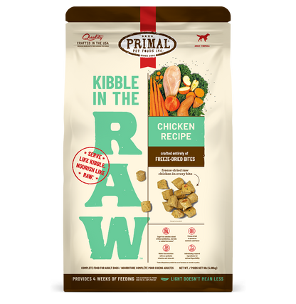 Kibble in the Raw Dog Food - Chicken Recipe