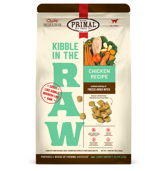 Kibble in the Raw Dog Food - Chicken Recipe