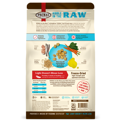 Kibble in the Raw Dog Food - Fish & Pork Recipe