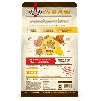 Kibble in the Raw Dog Food - Puppy Recipe