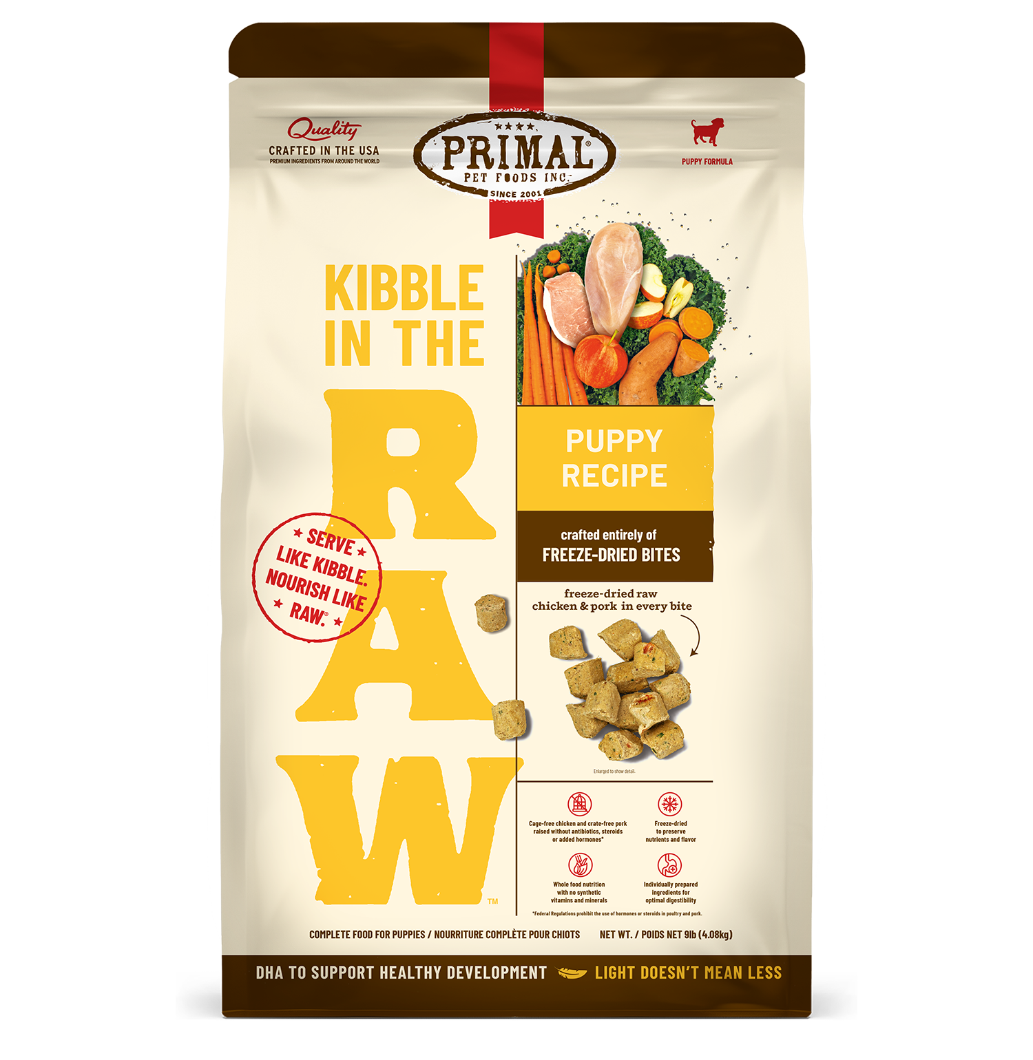 Primal Kibble In The Raw Puppy Recipe Dry Dog Food