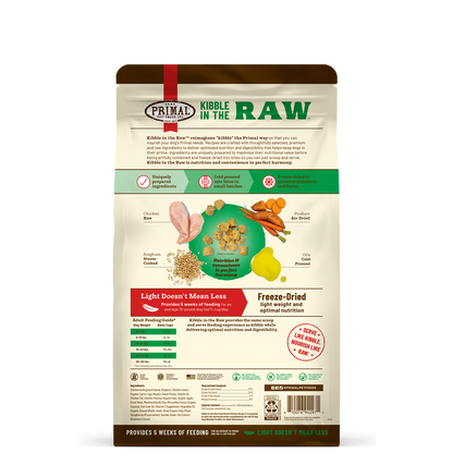 Kibble in the Raw Dog Food - Small Breed Chicken Recipe