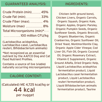 Freeze-Dried Raw Nuggets Dog Food - Chicken Recipe