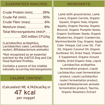Freeze-Dried Raw Nuggets Dog Food - Lamb Recipe