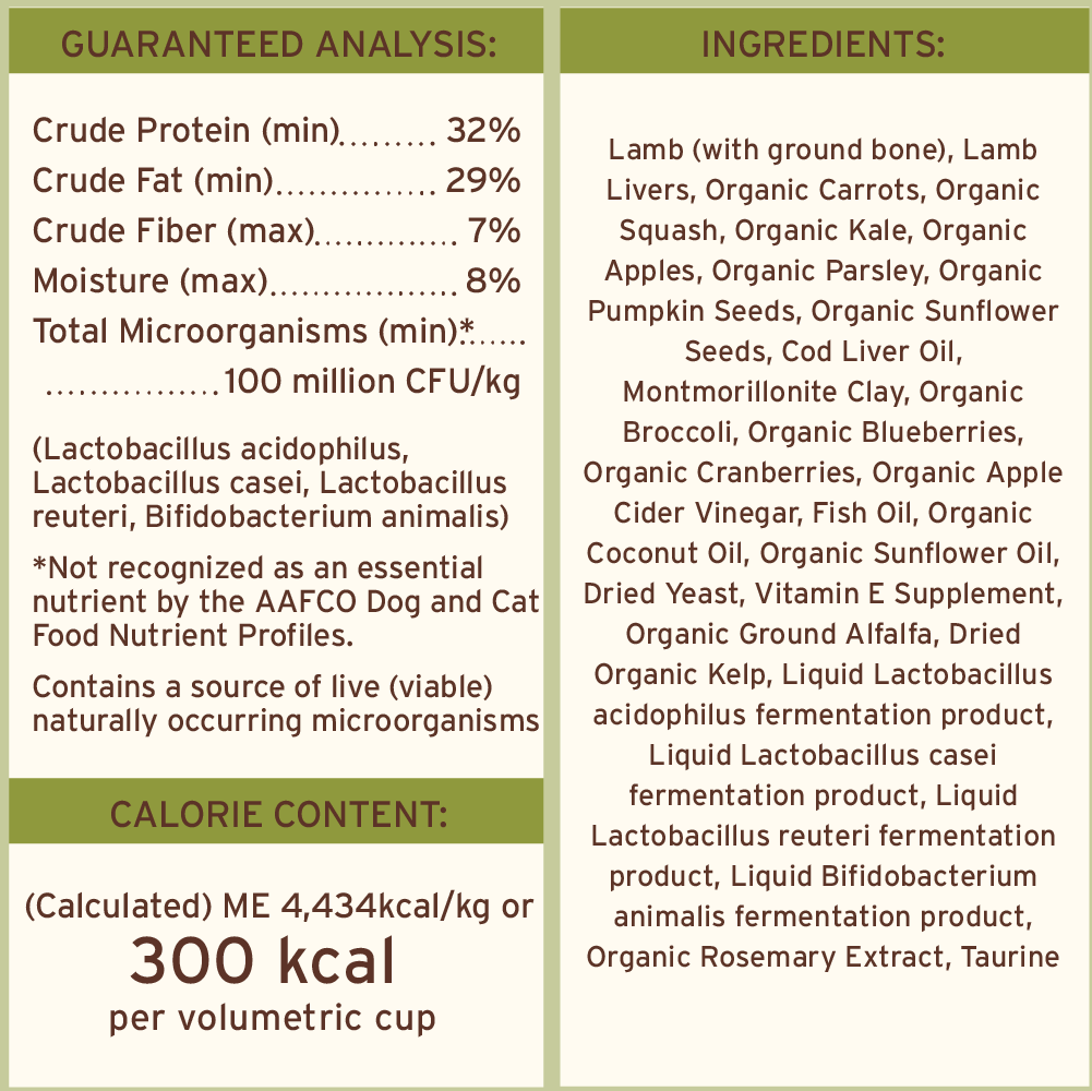 Freeze-Dried Raw Scoopable Pronto Dog Food - Lamb Recipe