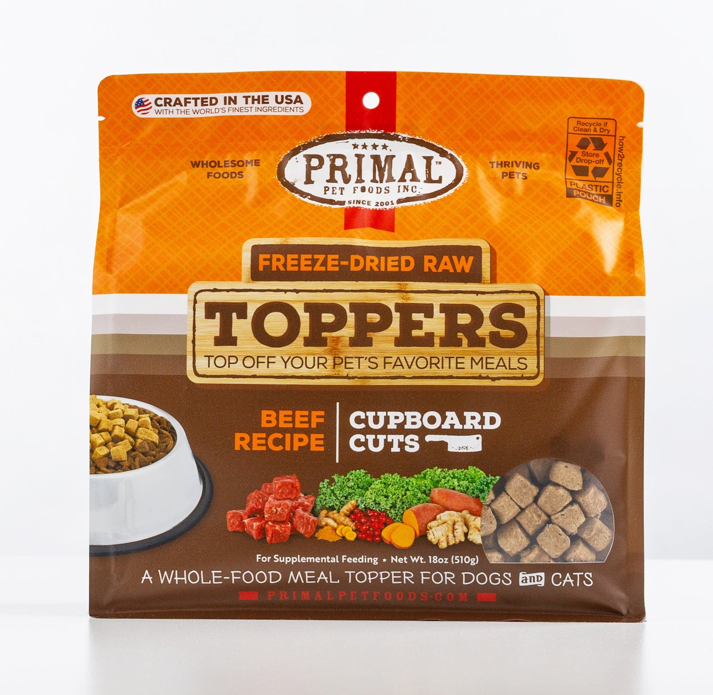 Cupboard Cuts Freeze-Dried Raw Toppers for Cat & Dog - Beef Recipe
