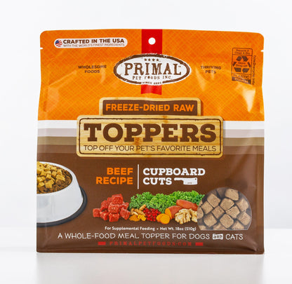Cupboard Cuts Freeze-Dried Raw Toppers for Cat & Dog - Beef Recipe