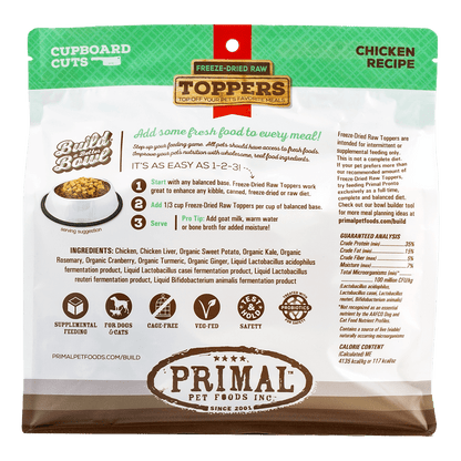 Cupboard Cuts Freeze-Dried Raw Toppers for Cat & Dog - Chicken Recipe