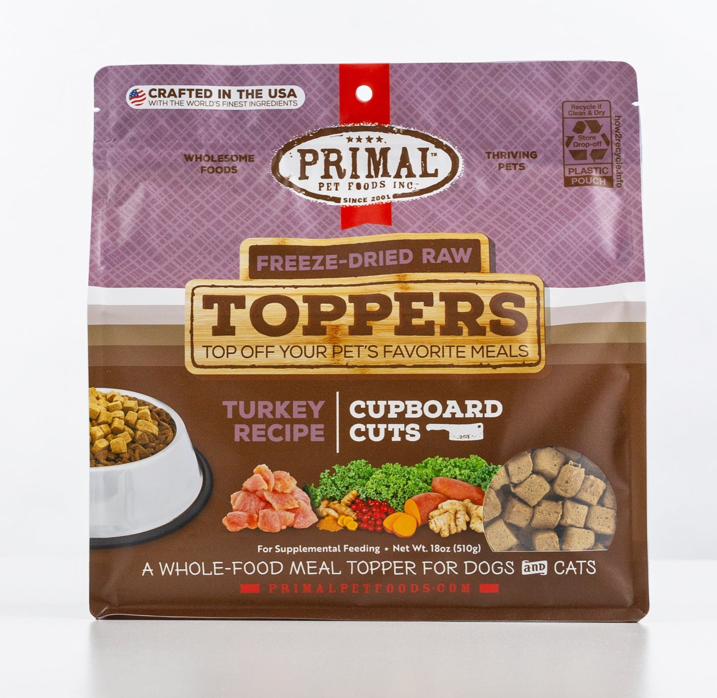 Cupboard Cuts Freeze-Dried Raw Toppers for Cat & Dog - Turkey Recipe