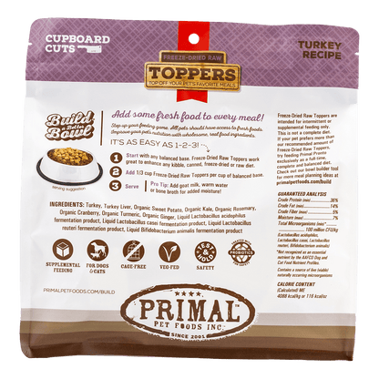 Cupboard Cuts Freeze-Dried Raw Toppers for Cat & Dog - Turkey Recipe