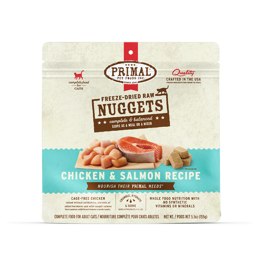 Freeze-Dried Raw Nuggets Cat Food - Chicken & Salmon Recipe