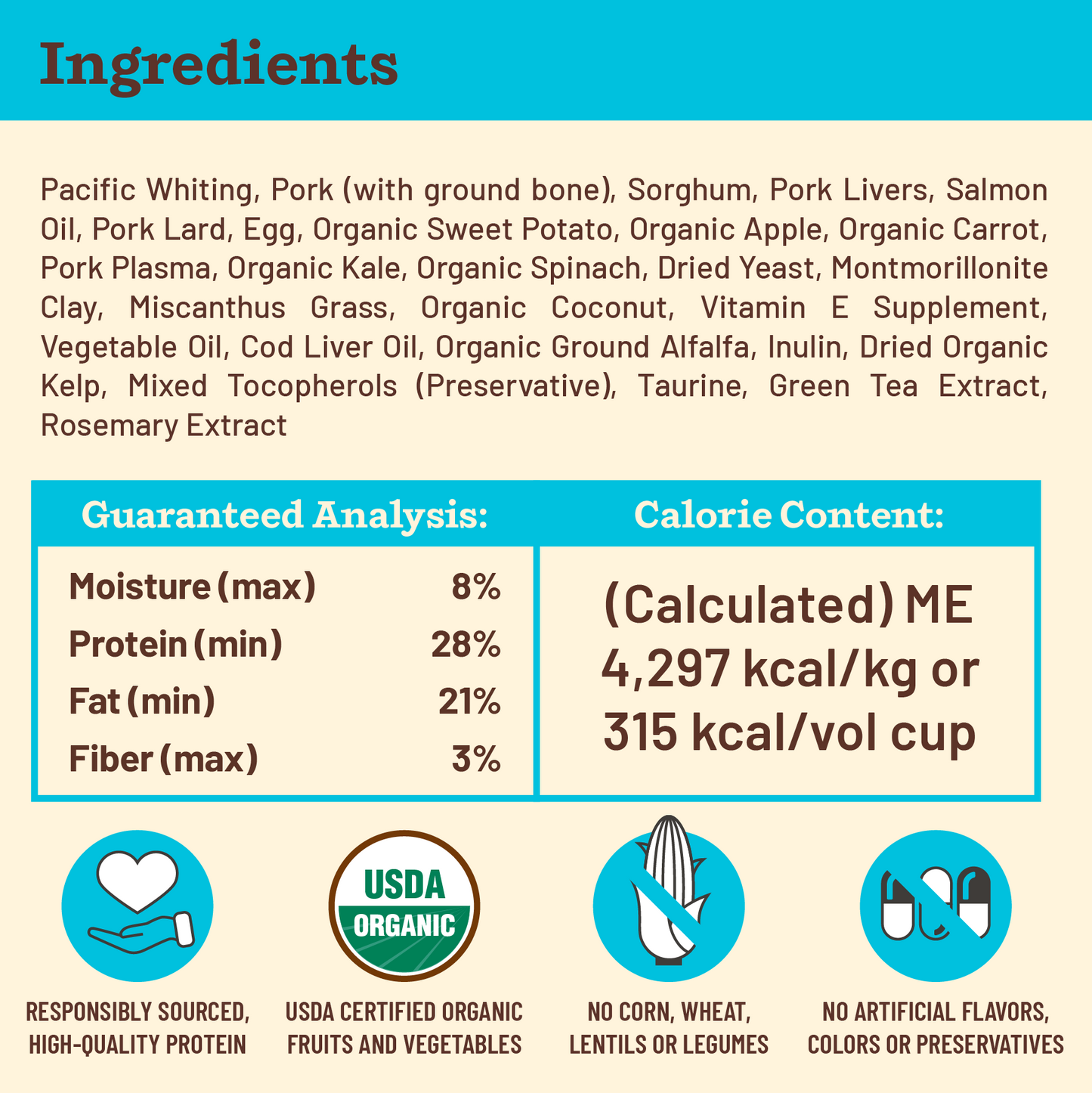 Kibble in the Raw Dog Food - Fish & Pork Recipe