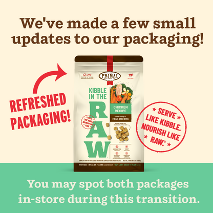 Kibble in the Raw Dog Food - Chicken Recipe