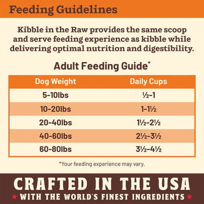 Kibble in the Raw Dog Food - Beef Recipe