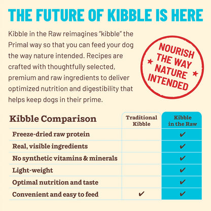 Kibble in the Raw Dog Food - Fish & Pork Recipe