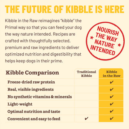 Kibble in the Raw Dog Food - Puppy Recipe
