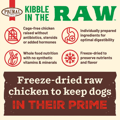 Kibble in the Raw Dog Food - Small Breed Chicken Recipe