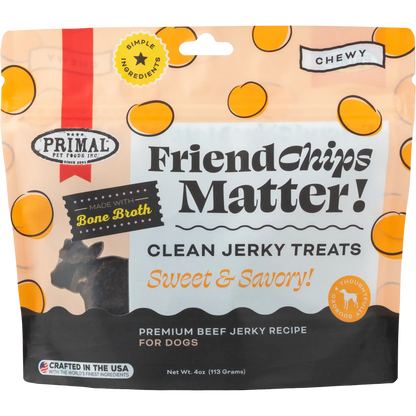 FriendChips Matter Jerky Treats for Dogs - Beef Recipe