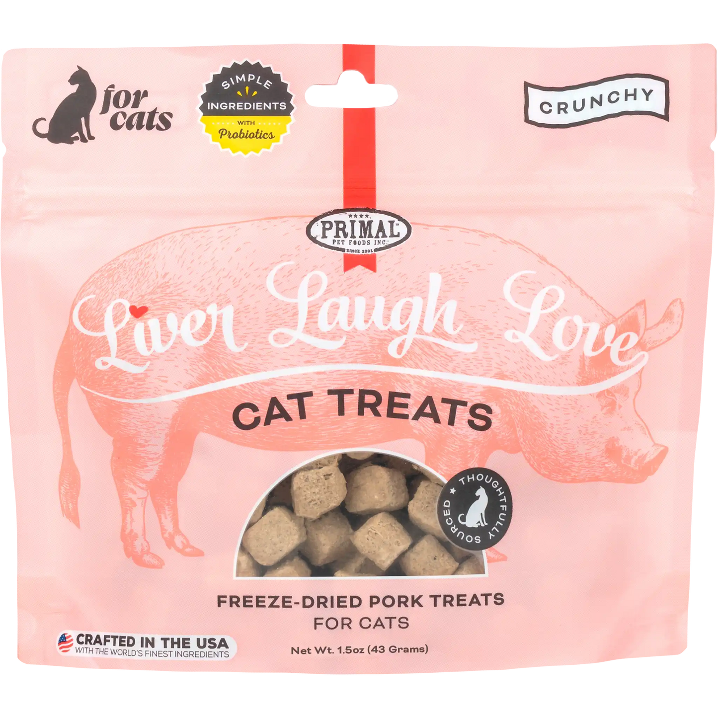 Liver Laugh Love Freeze-Dried Treats for Cats - Pork Liver Recipe