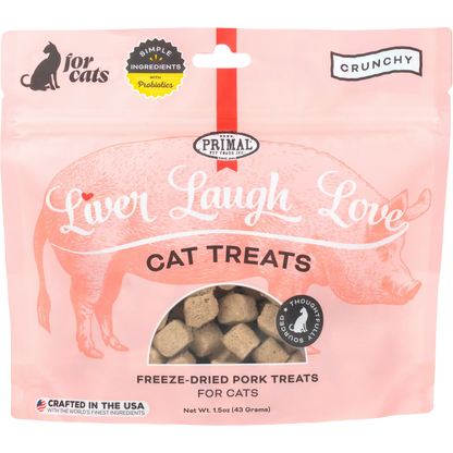 Liver Laugh Love Freeze-Dried Treats for Cats - Pork Liver Recipe