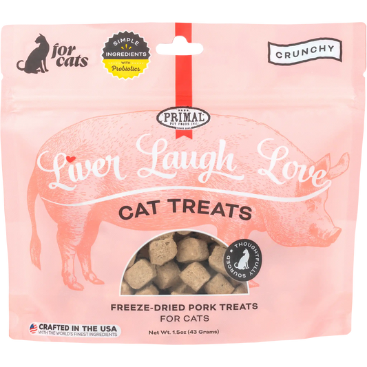 Liver Laugh Love Freeze-Dried Treats for Cats - Pork Liver Recipe