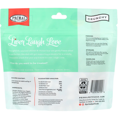 Liver Laugh Love Freeze-Dried Treats for Dogs - Chicken Liver Recipe