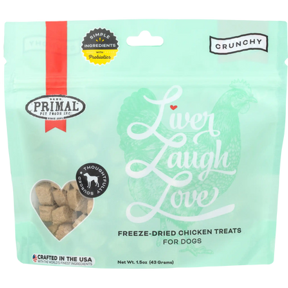 Liver Laugh Love Freeze-Dried Treats for Dogs - Chicken Liver Recipe
