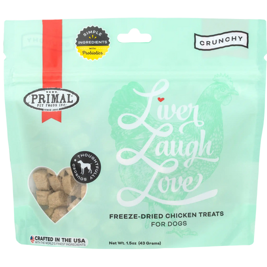 Liver Laugh Love Freeze-Dried Treats for Dogs - Chicken Liver Recipe