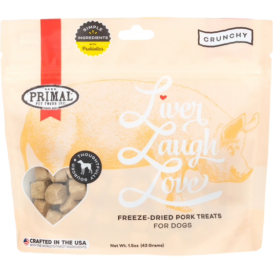 Liver Laugh Love Freeze-Dried Treats for Dogs - Pork Liver Recipe