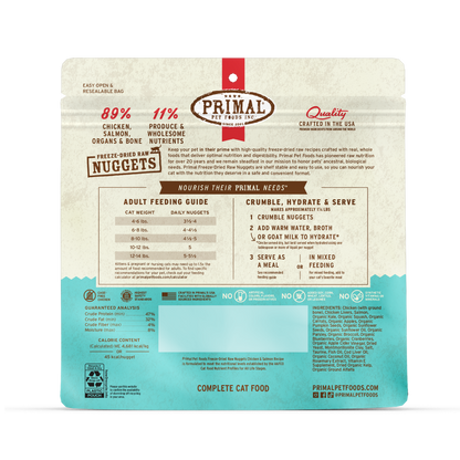 Freeze-Dried Raw Nuggets Cat Food - Chicken & Salmon Recipe