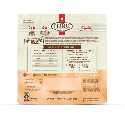 Freeze-Dried Raw Nuggets Cat Food - Pork Recipe