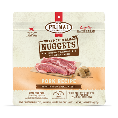 Freeze-Dried Raw Nuggets Cat Food - Pork Recipe