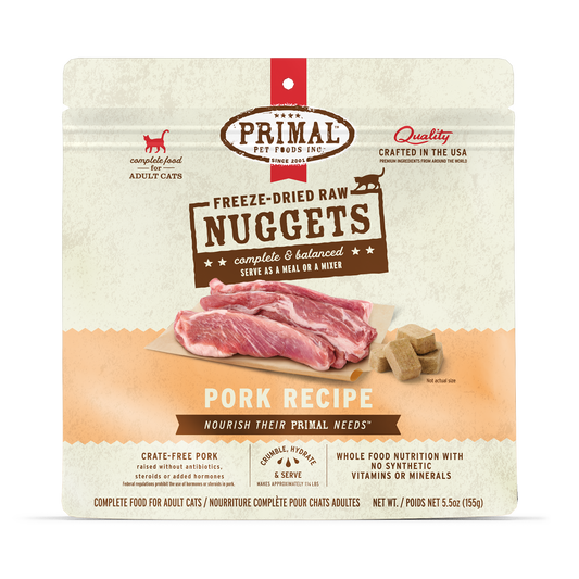 Freeze-Dried Raw Nuggets Cat Food - Pork Recipe
