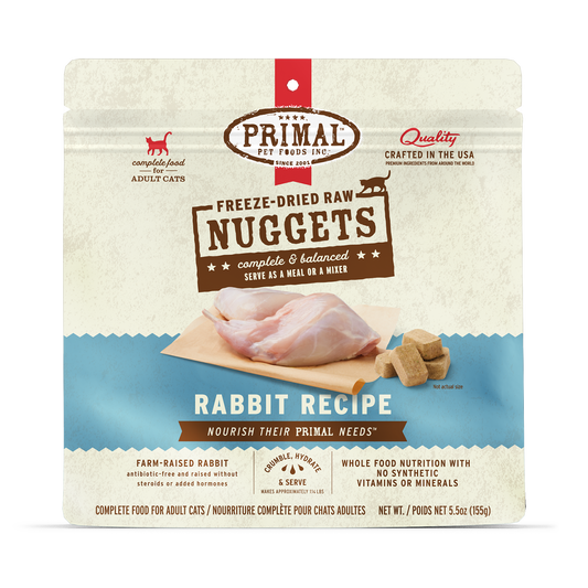 Freeze-Dried Raw Nuggets Cat Food - Rabbit Recipe