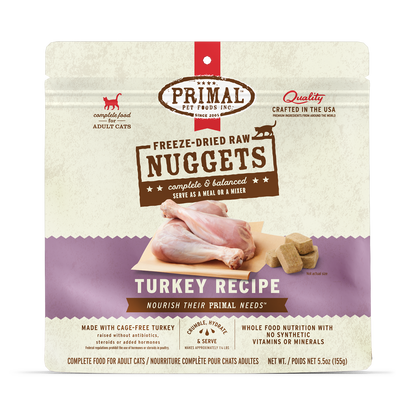 Freeze-Dried Raw Nuggets Cat Food - Turkey Recipe