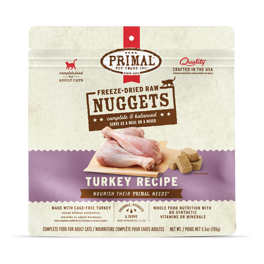 Freeze-Dried Raw Nuggets Cat Food - Turkey Recipe