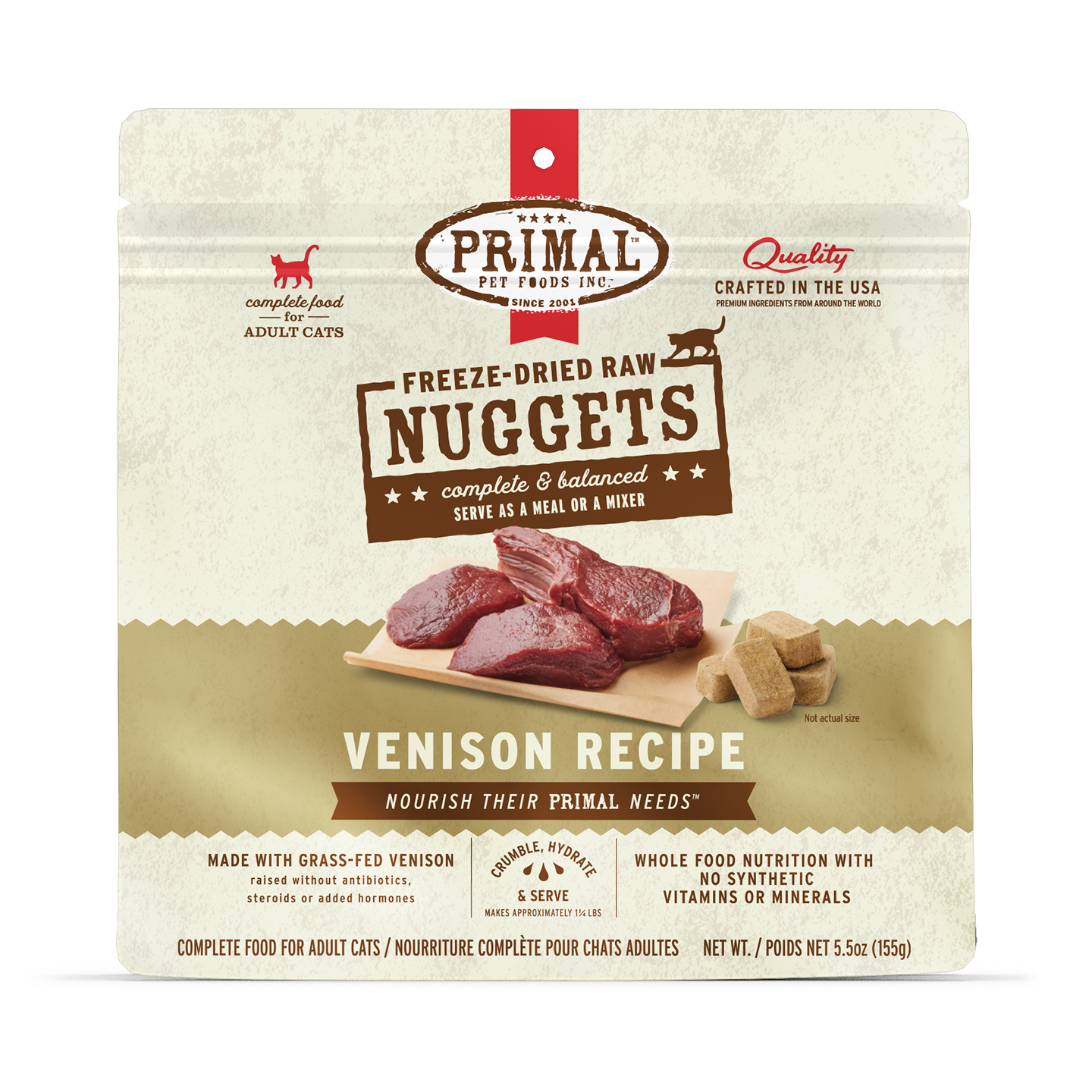 Freeze-Dried Raw Nuggets Cat Food - Venison Recipe