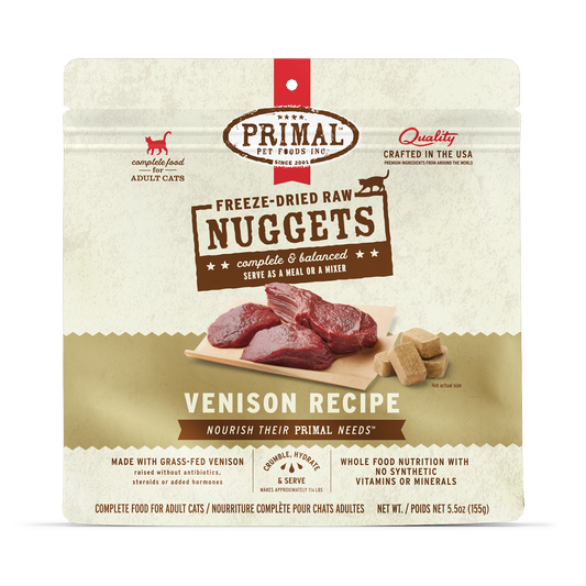 Freeze-Dried Raw Nuggets Cat Food - Venison Recipe