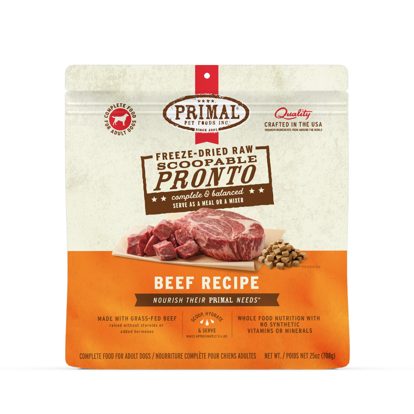 Freeze-Dried Raw Scoopable Pronto Dog Food - Beef Recipe