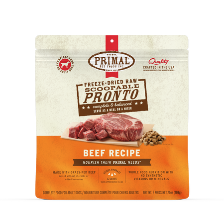 FAVEONE Premium Dog Food 2kg×3パック Primal_FDR_Pronto_Dog_Beef_25o