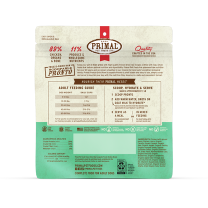 Freeze-Dried Raw Scoopable Pronto Dog Food - Chicken Recipe