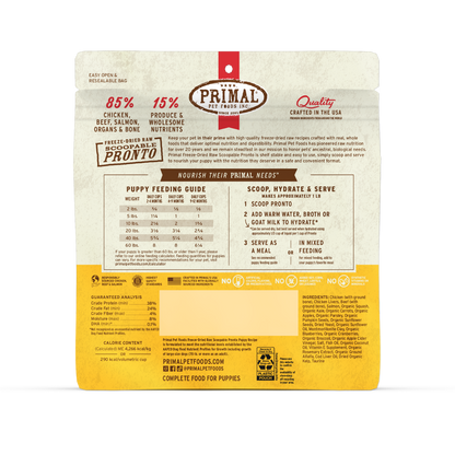 Freeze-Dried Raw Scoopable Pronto Dog Food - Puppy Recipe