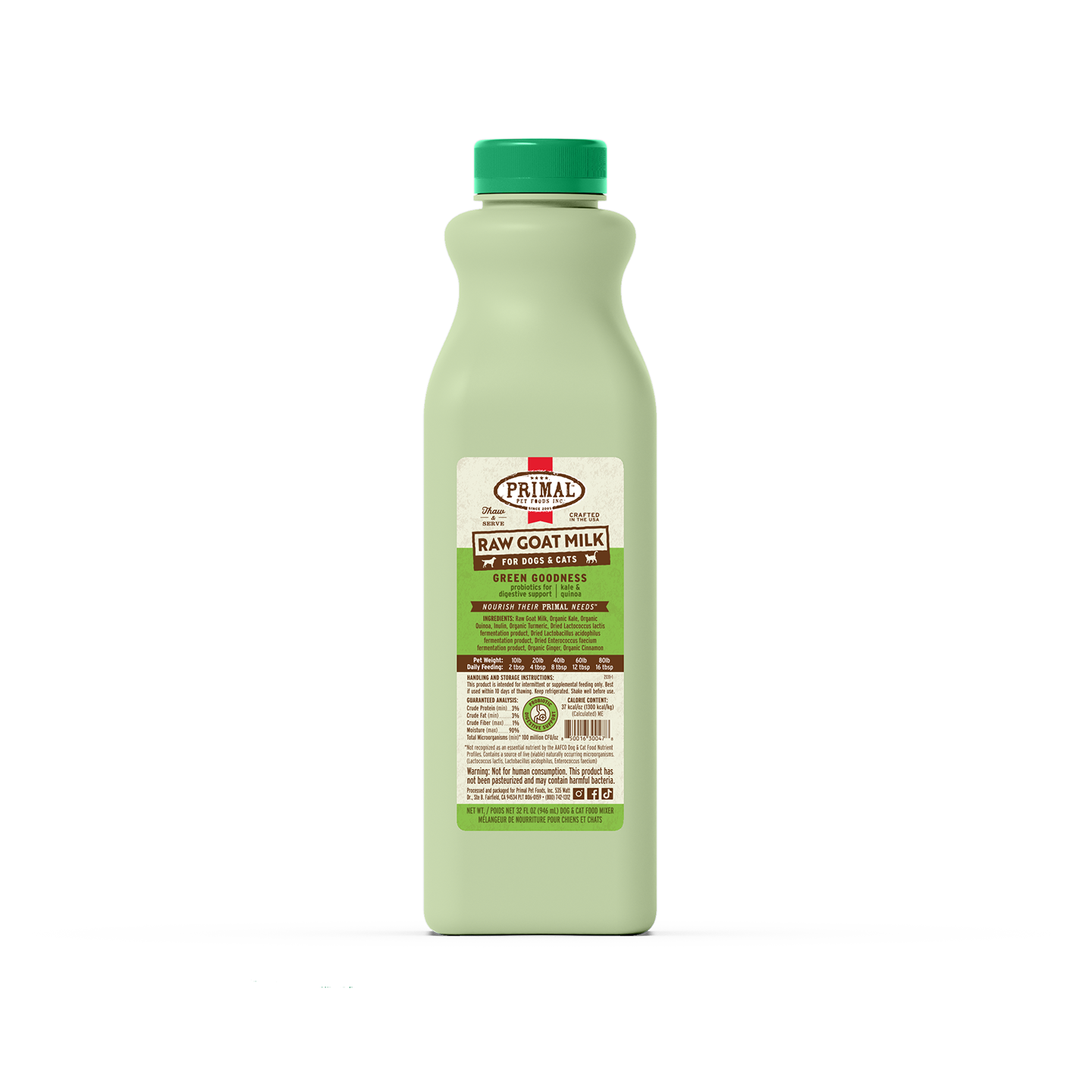 Raw Goat Milk for Cats & Dogs - Green Goodness Recipe