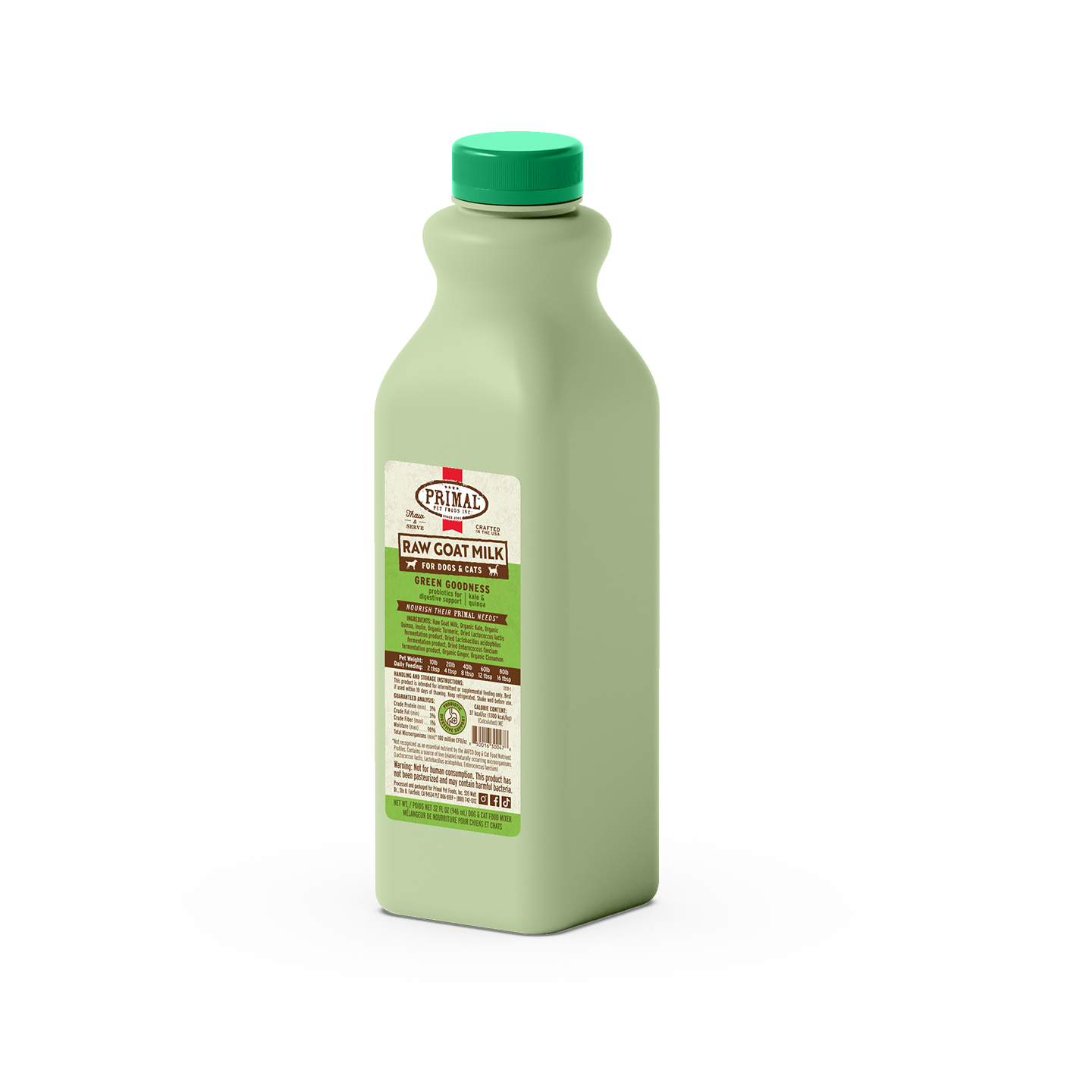 Raw Goat Milk for Cats & Dogs - Green Goodness Recipe