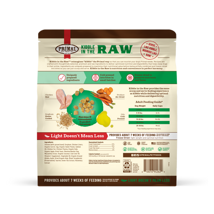 Kibble in the Raw Dog Food - Small Breed Chicken Recipe