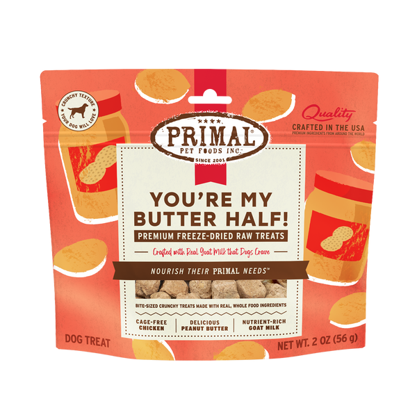 Freeze-Dried Raw Dog Treats – You're My Butter Half – Primal Pet Foods